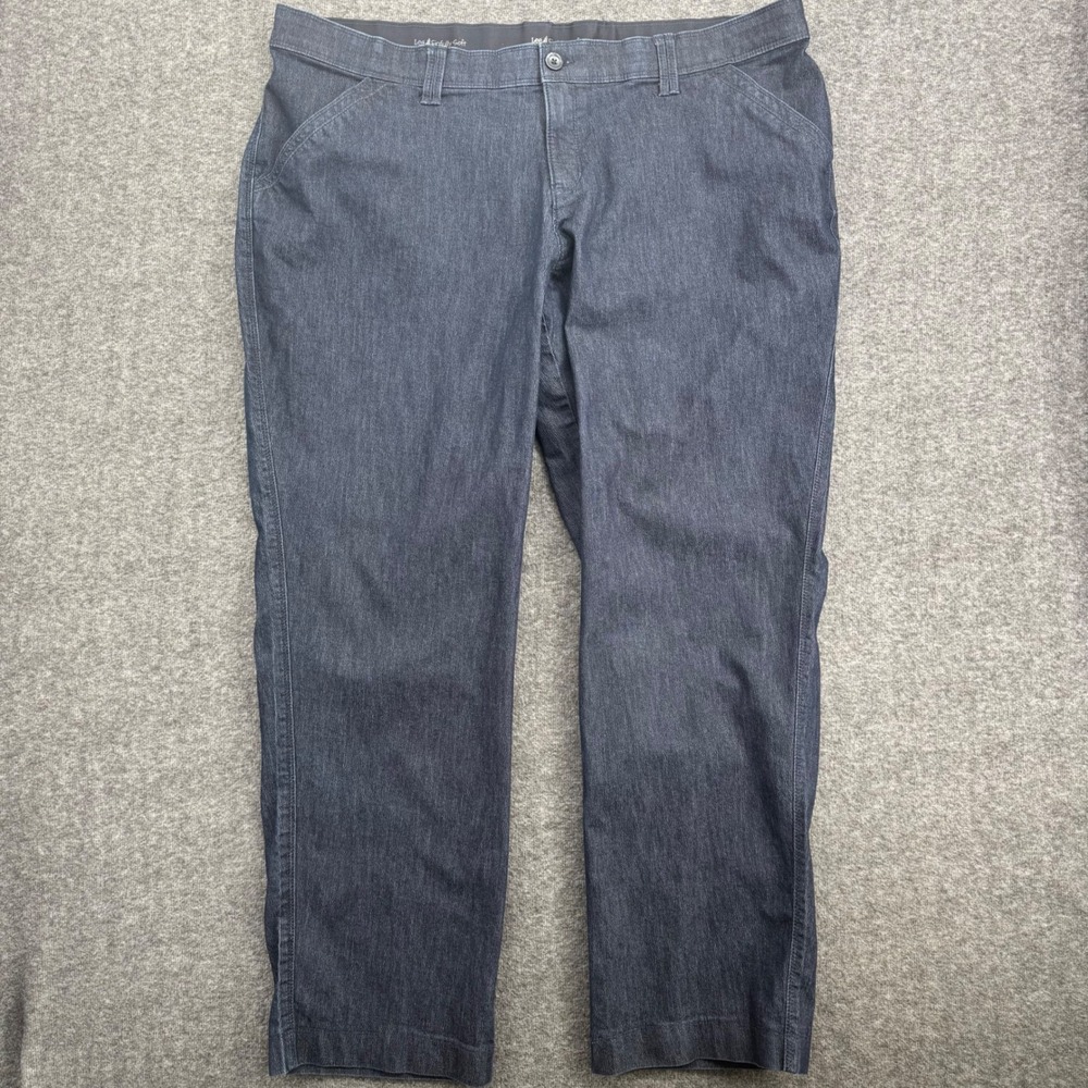 Lee Sinfully Soft Womens 24W Long Dark Indigo Straight Leg Stretch Pants 4985